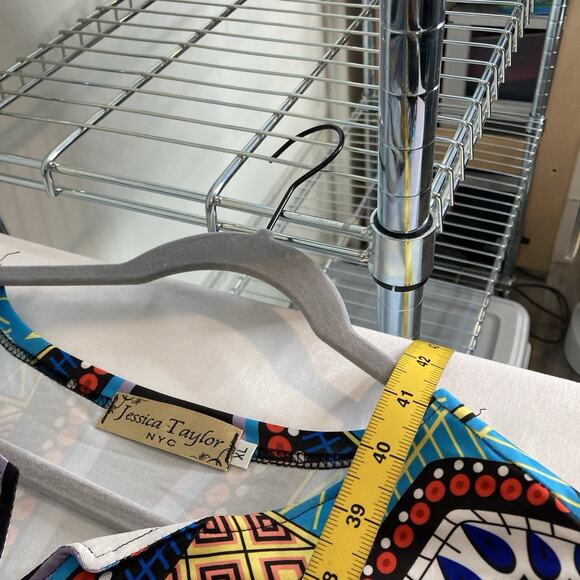 Jessica Taylor Women's Dashiki African‎ Print Caftan Dress Size XL Boho Artsy - Picture 3 of 10